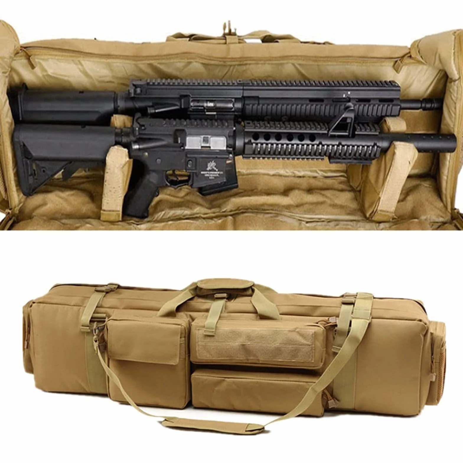 Oxford 600D Custodia Doppia per Fucile M249 100cm Imbottito
