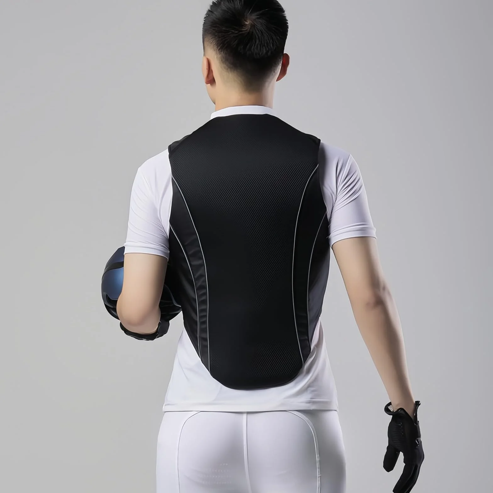 Giubbotto di protezione professionale da equitazione per donne e uomini, nero morbido gilet di sicurezza imbottito Equestrian, protezione del corpo