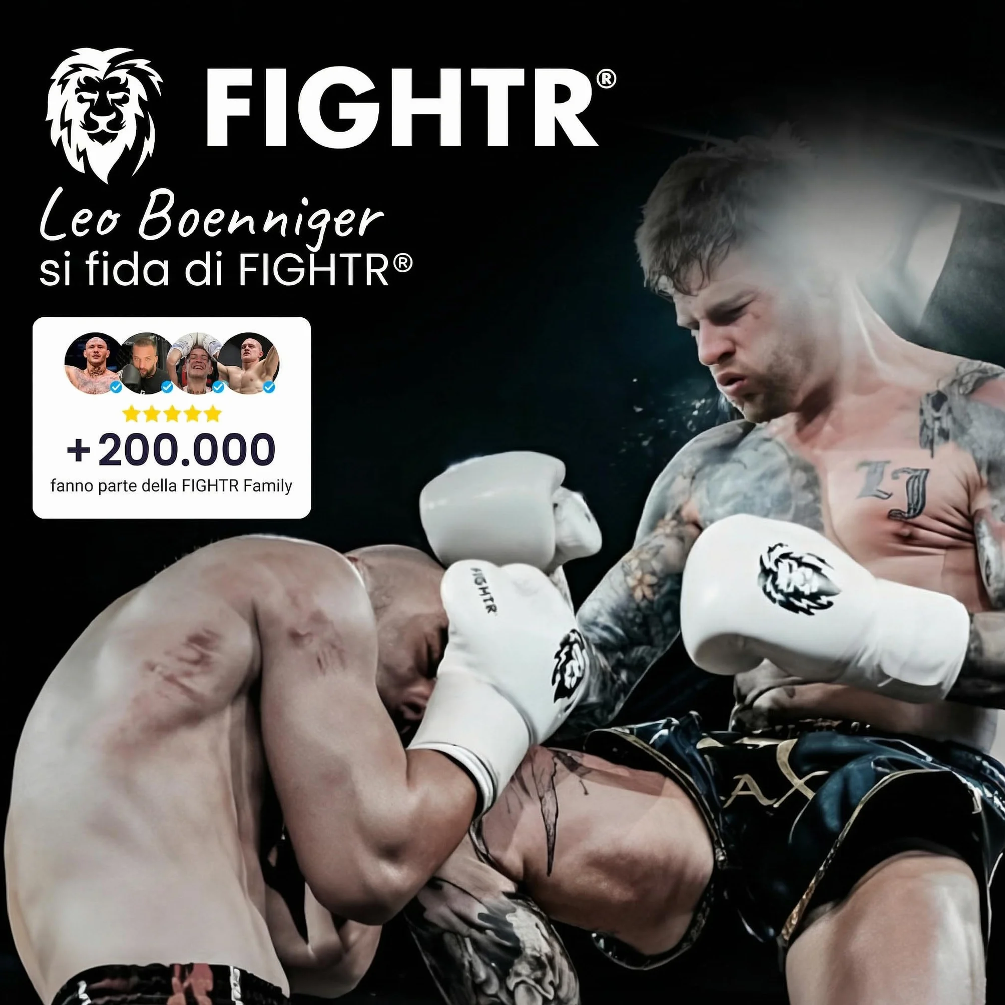 FIGHTR® Guantoni da Boxe Massima Protezione Stabilità per Boxe MMA Muay Thai Kickboxing Taglie 8-16 oz Borsa Trasporto