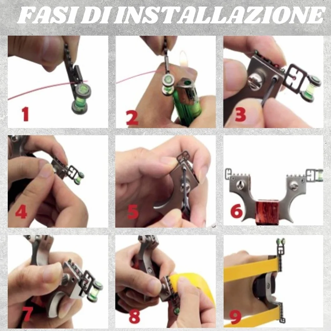 Kit da tiro a segno Professionale di precisione 3 fasce elastico rinforzato + 300 palline caccia