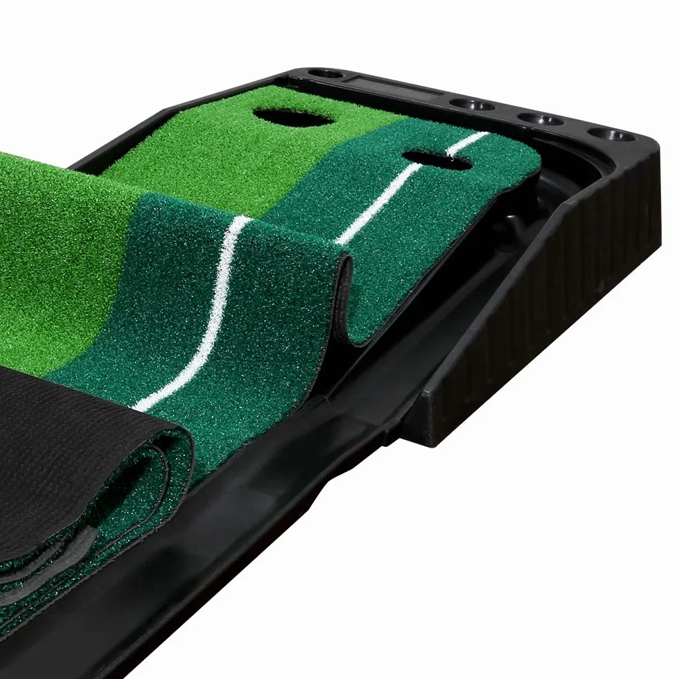 Golf Putting Trainer, Automatyczny Powrót Piłki, Przenośna Mata do Puttingu, Zestaw 3 Piłek