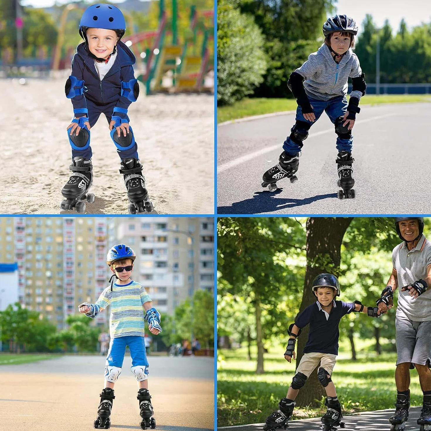 Pattini a rotelle per ragazze e ragazzi pattini a rotelle regolabili per bambini pattini a rotelle leggeri per bambini, adatti per uso interno ed esterno