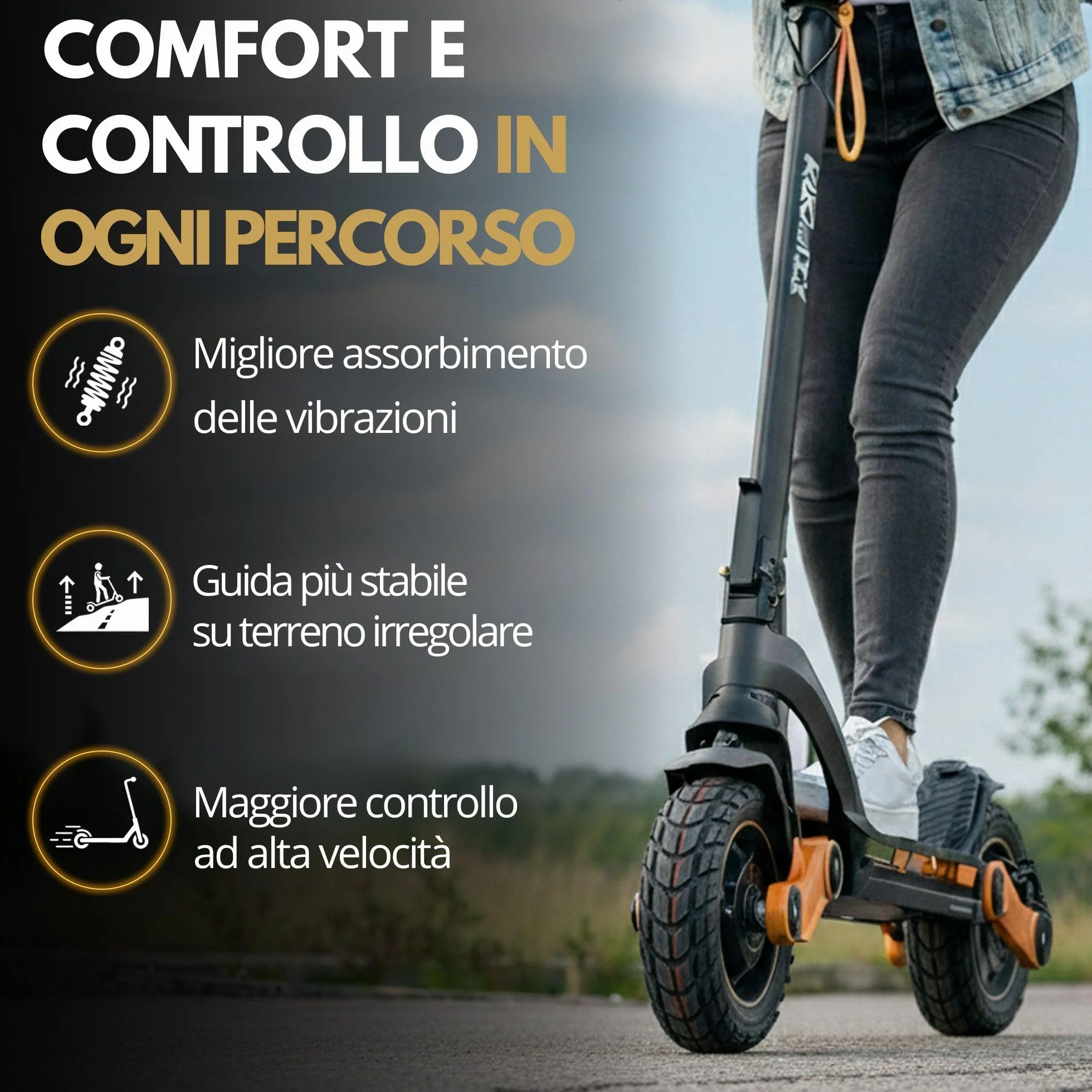 Gomme Monopattino 10x2.75-6.5 Ruota Tubeless 10 Pollici per Scooter Elettrico Smartgyro Speedway
