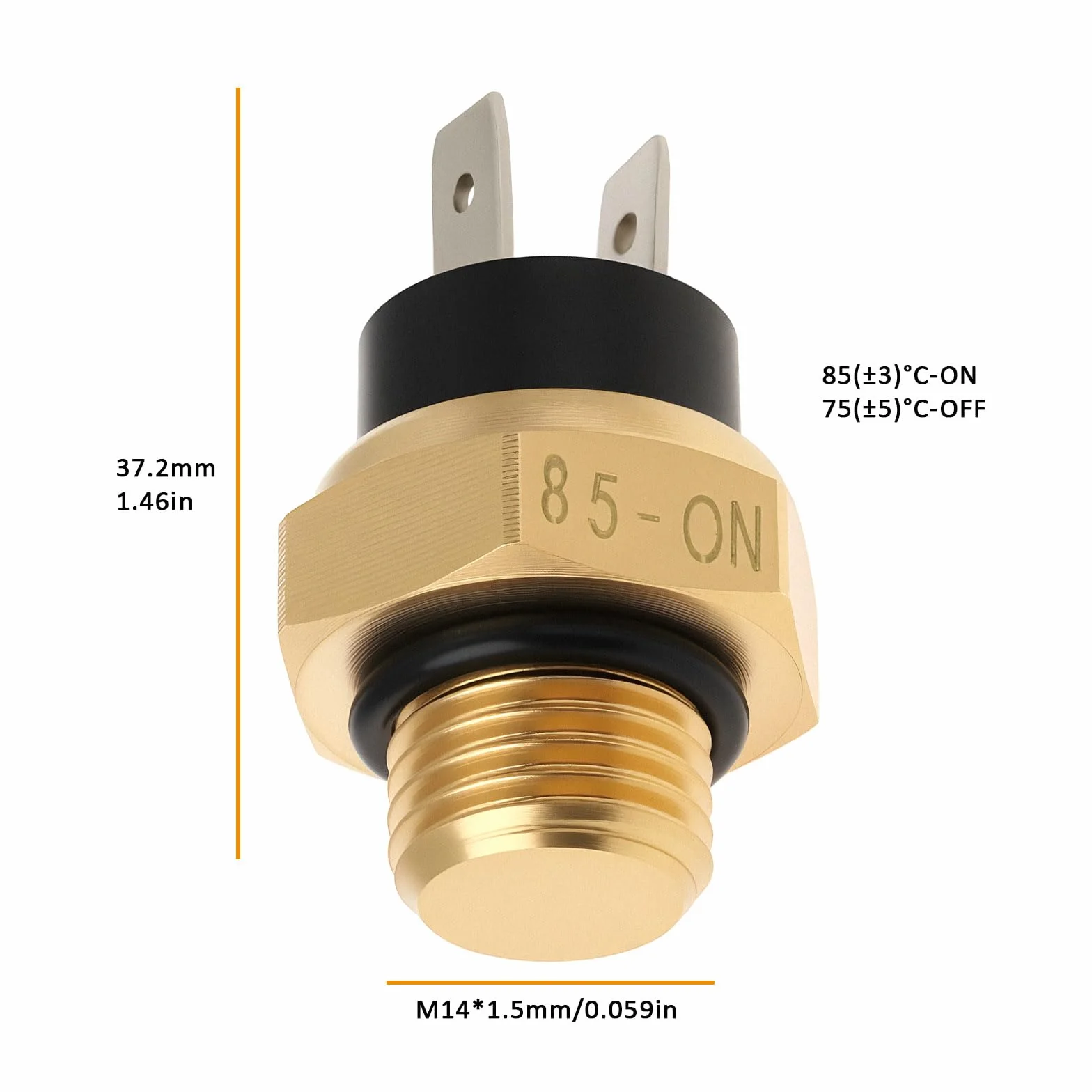 Sensore Interruttore Ventola Radiatore M14x1,5 Mm 2 Pin Compatibile KTM 250 EXC RACING 2001-2006
