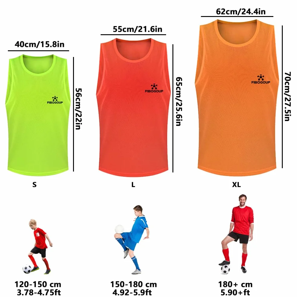 Pettorine per allenamento a squadre calcio basket gilet traspirante Taglie M-XL 115-180+