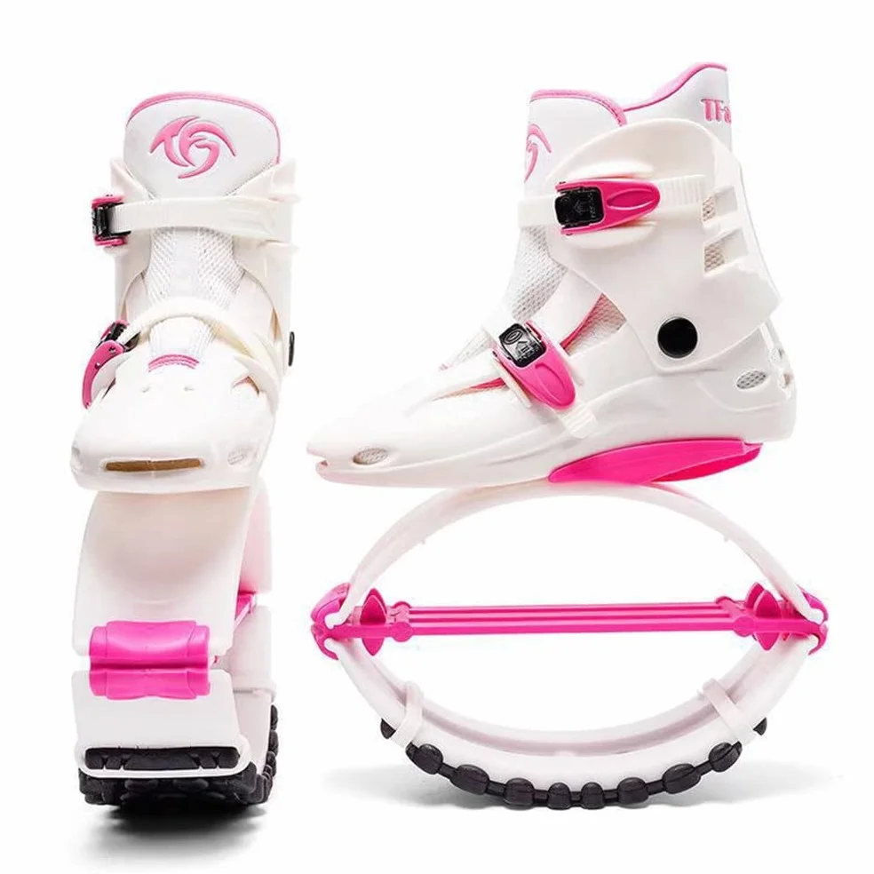 Stivali Rimbalzanti Scarpe da Salto del Canguro Fitness Anti-gravità per Adulti Bambini Bianco 36-38