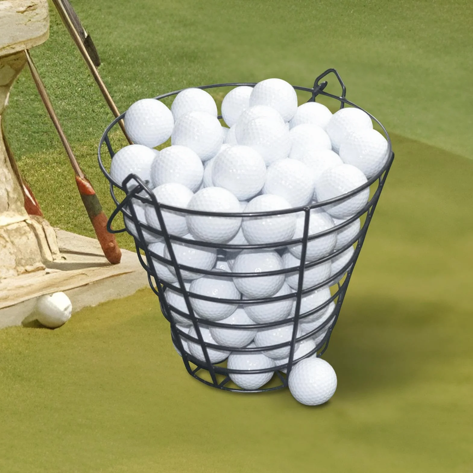 Basket A Palline Da Golf - Contenitore Per Fili Da Golf, Secchio Di Stoccaggio Detiene 100 Palle, Organizzatore Pesante