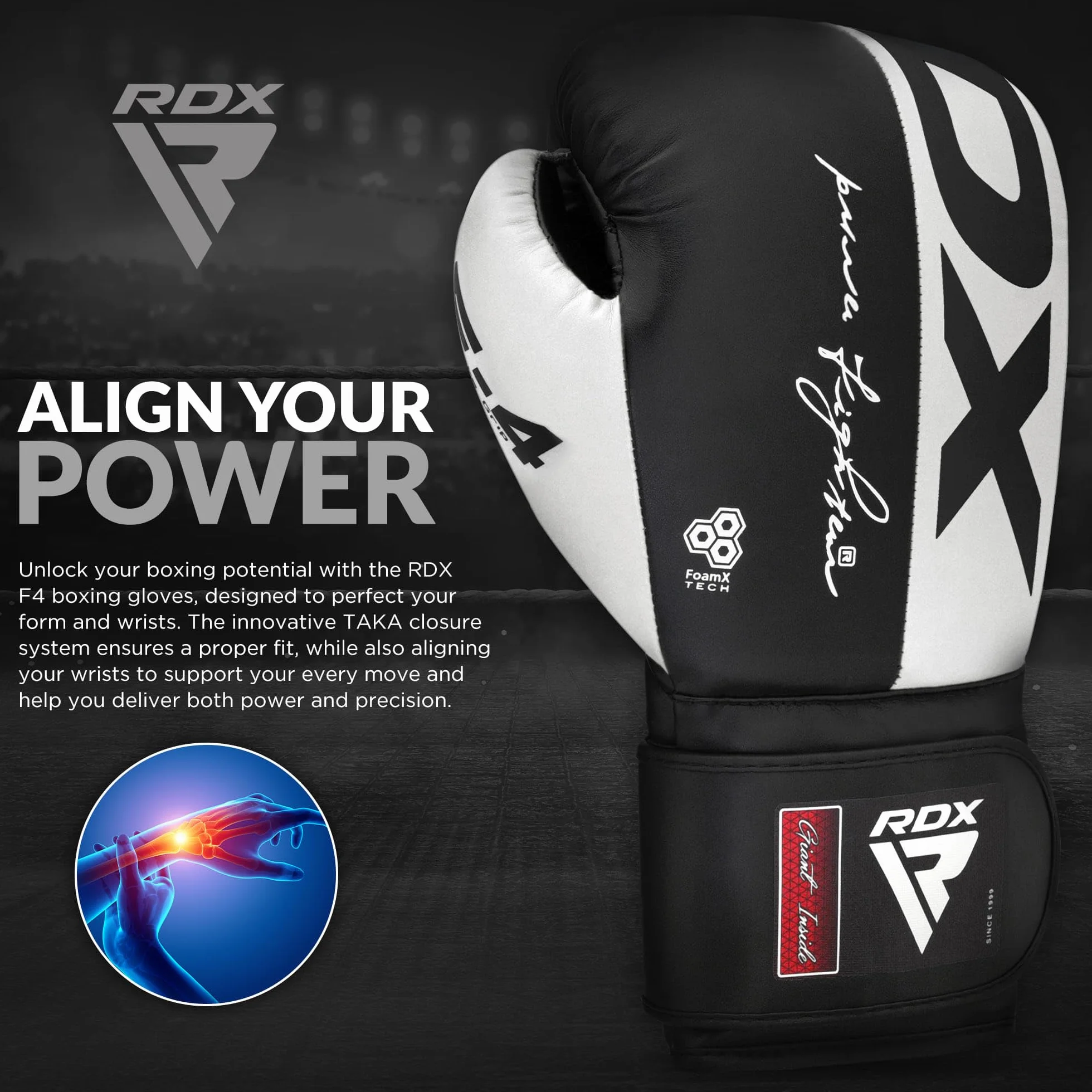 RDX Guantoni da Boxe Maya Hide Pelle Allenamento per Muay Thai Sparring 8 10 12 14 16 OZ