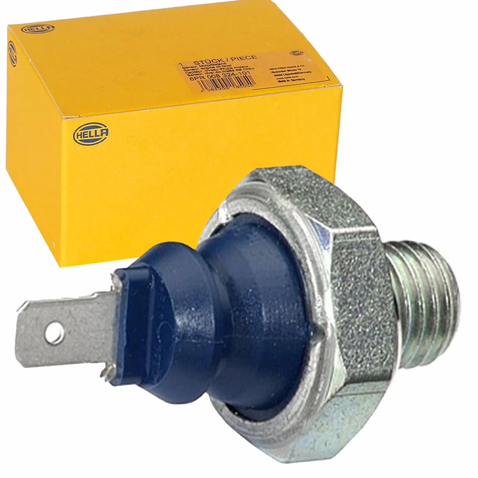 HELLA 6ZL 008 280-061 Interruttore a pressione olio, 12V, 1a... poli, Spina piatta, Apritoio