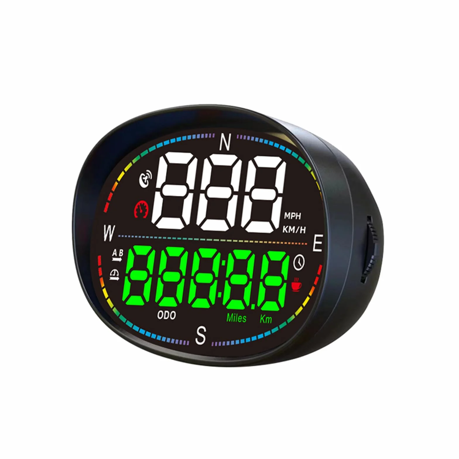 Tachimetro GPS Head Up Display universale per auto da 3 pollici, Car Head Up Display con velocità, ora, bussola, avviso di velocità eccessiva, misurazione del chilometraggio, allarme di guida a fatica