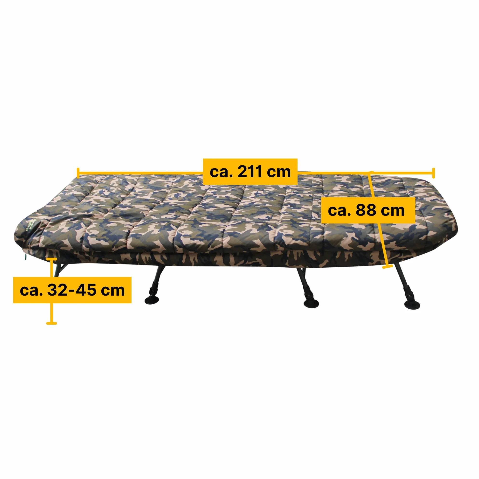 Carp Madness Lettino/sedia a sdraio con 8 gambe, in alluminio, per pesca alla carpa