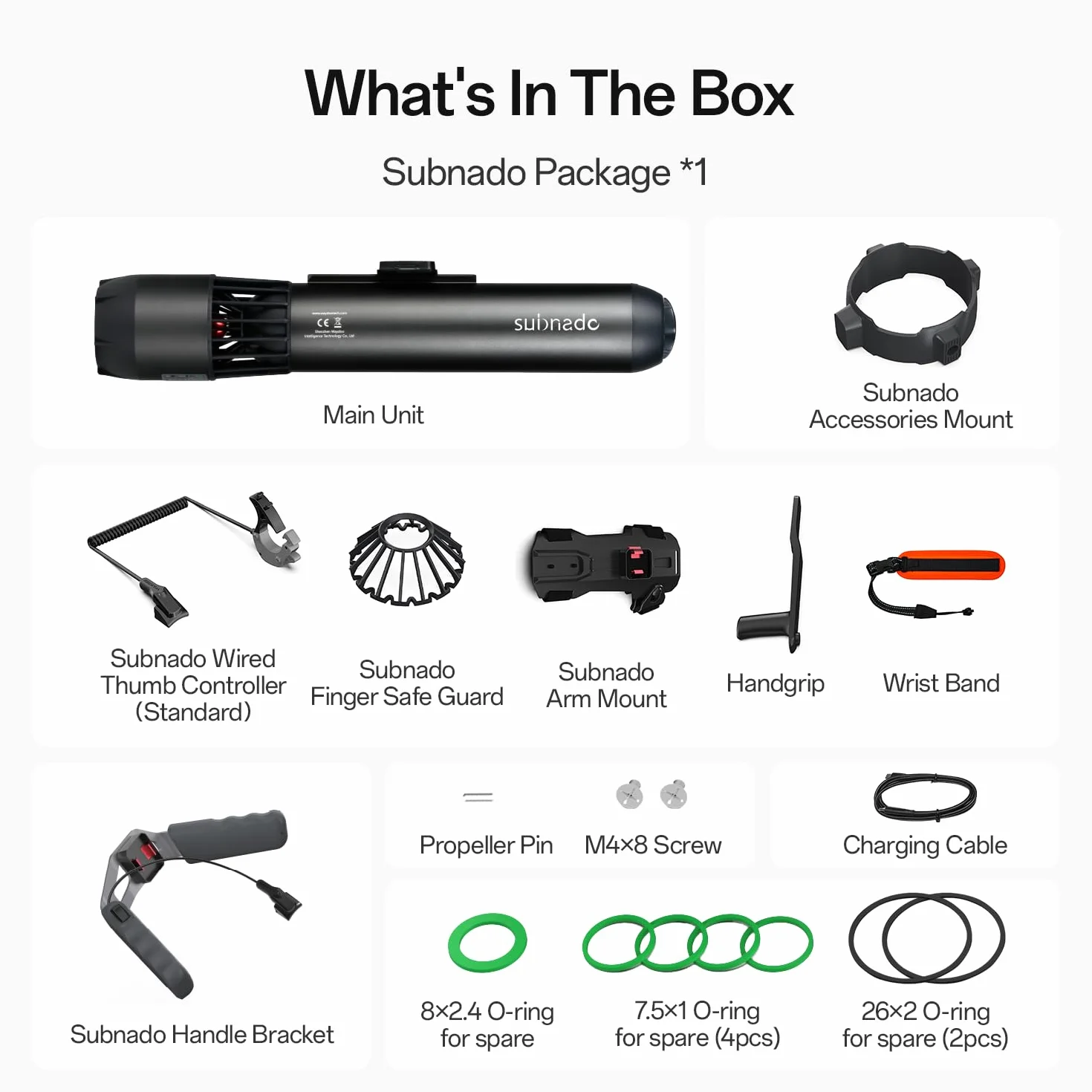 WAYDOO Subnado Monopattino subacqueo nero rosso