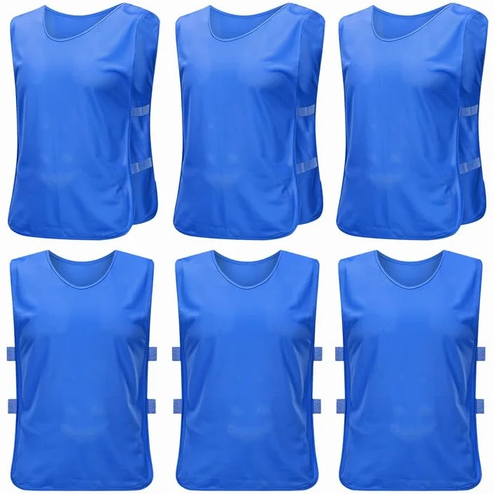 Pettorine Calcio Bambini 6 Pezzi Gilet da Allenamento Traspirante 35x56cm per Basket Calcio