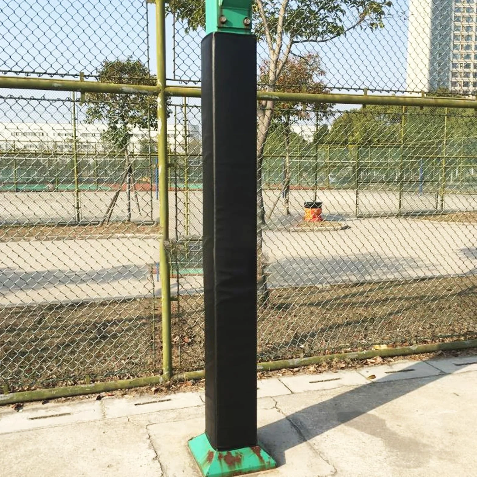 Imbottitura per pali da basket, protezione anti-collisione, adatta per pali quadrati 12,7-20,3 cm con velcro