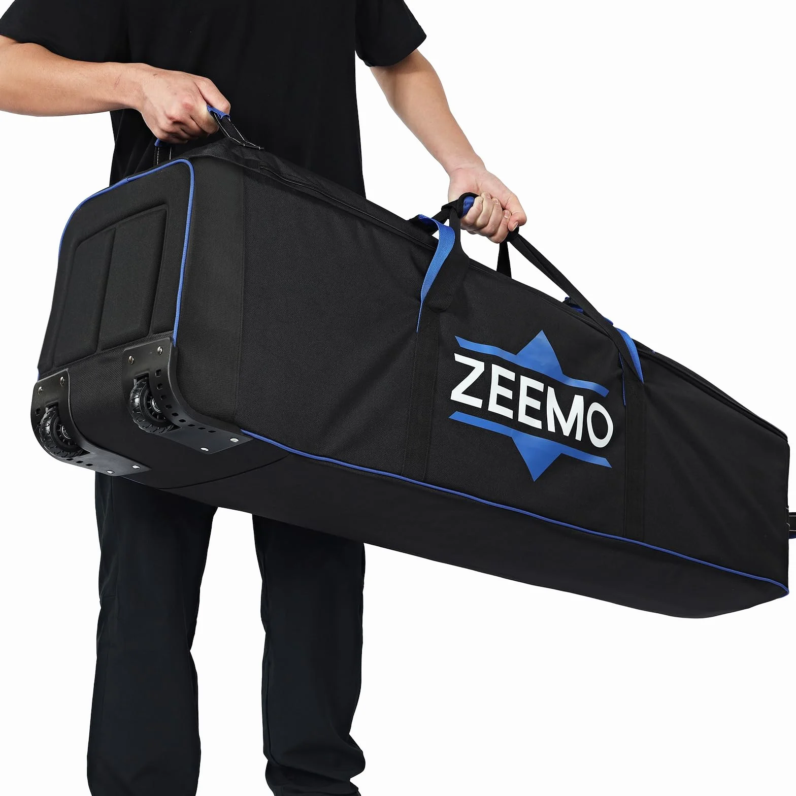 ZEEMO Golf Travel Bag, Full-Open Protective&Wheeled Airline-Approved Case for Clubs, Cart&StandBag, Soft-Sided Waterproof Cover Made of Heavy Duty Oxford