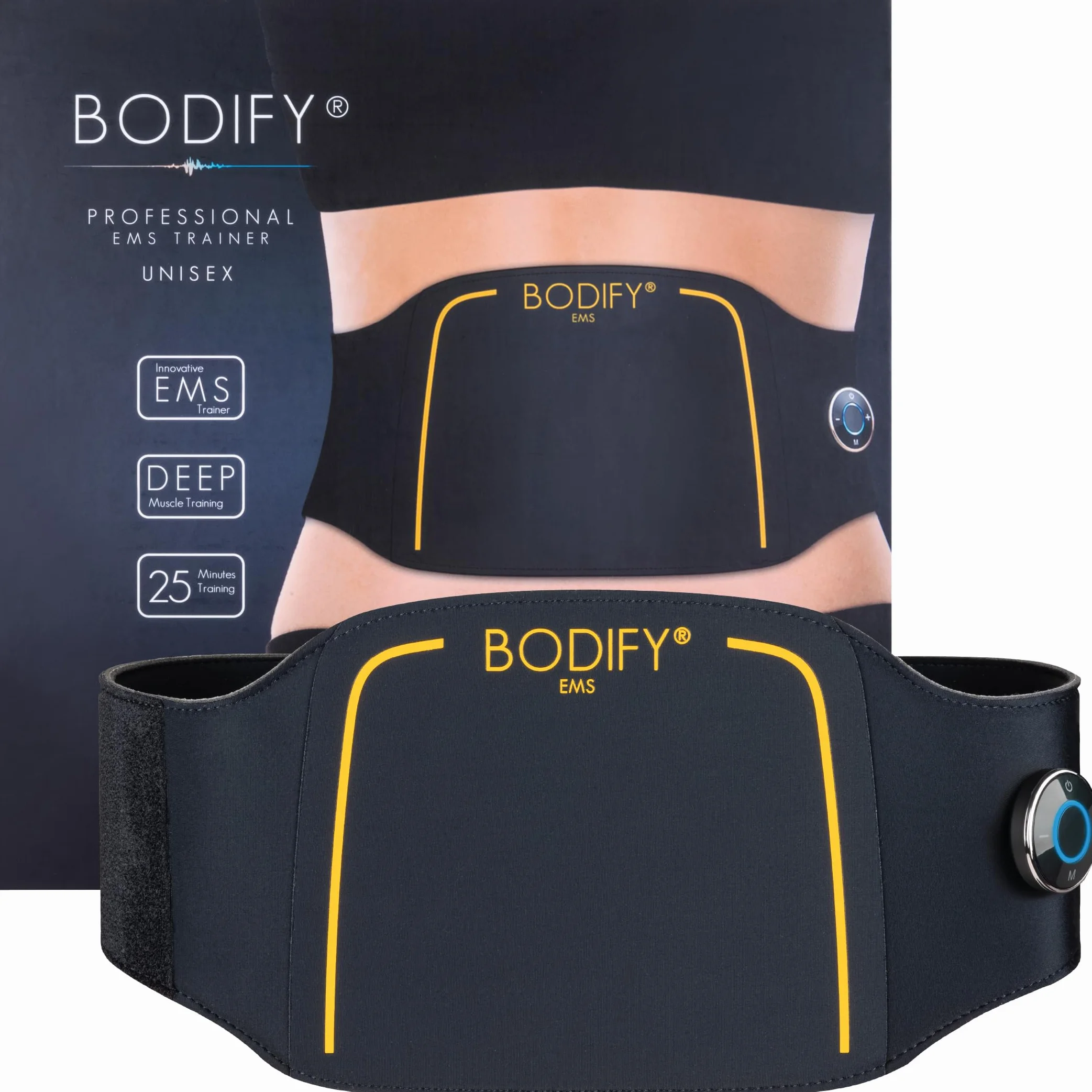 Bodify® EMS Back Trainer PRO – Attivazione mirata della muscolatura della Schiena! – Attivazione Muscolare – Allenamento EMS – Allenamento della Schiena – per Uomini e Donne L'Originale
