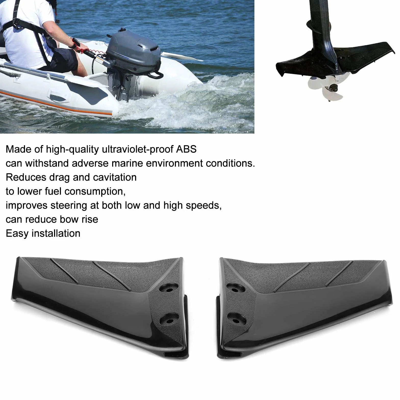 Joyzan Stabilizzatore Fuoribordo 4-50HP, Pinne Stabilizzatrici Aliscafi per Barche