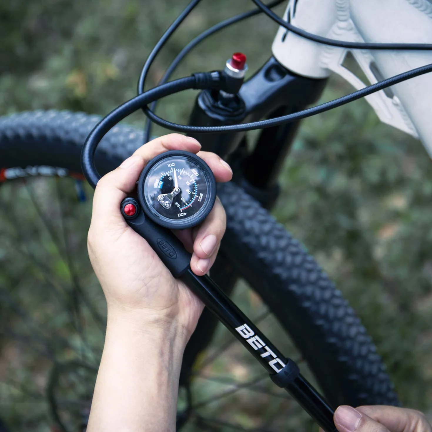 BETO Pompa ammortizzatori alta pressione 400 PSI MTB forcella sospensione posteriore Schrader