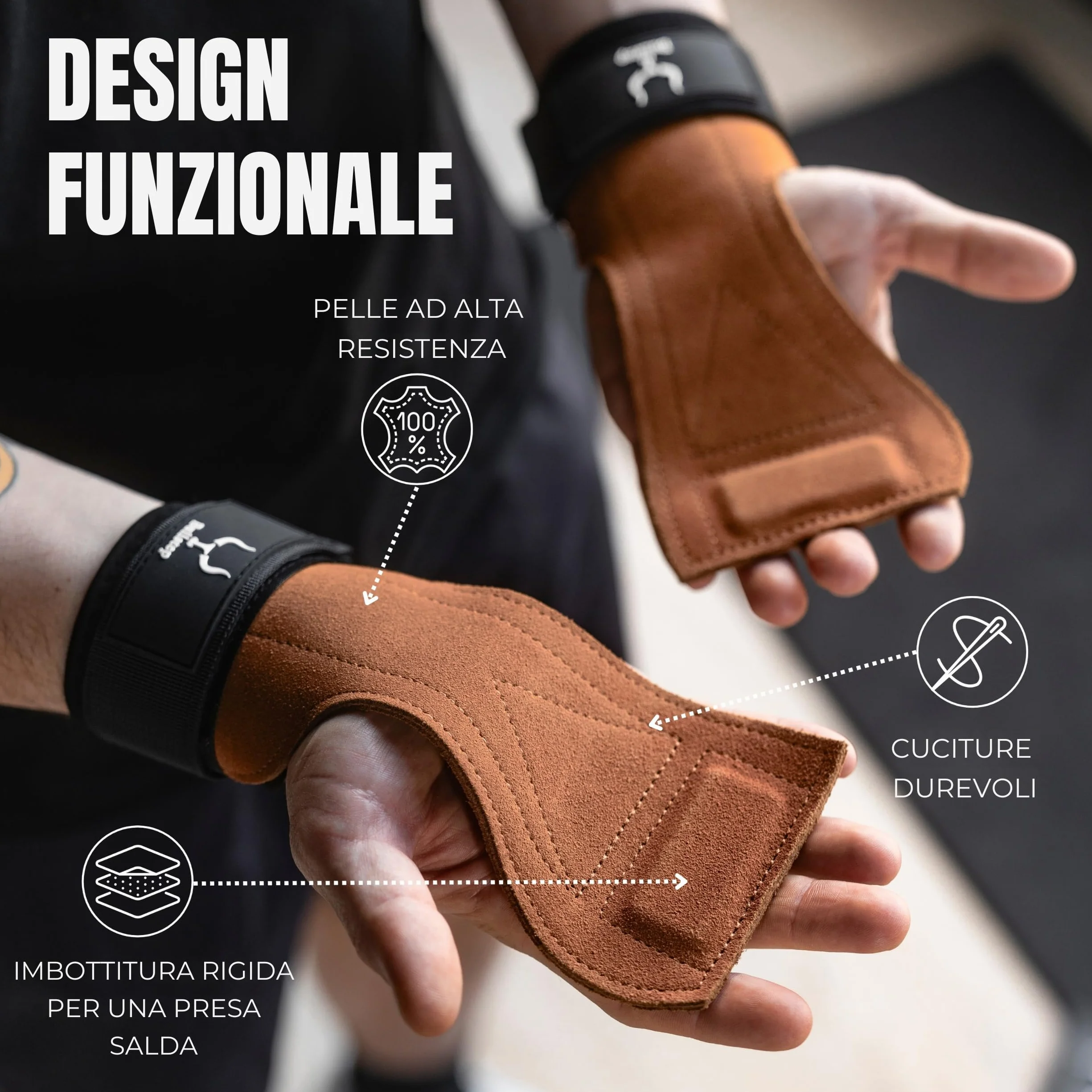 Ganci Palestra Polsi Powerlifting Bodybuilding Lifting Straps Reverse Grip Guanti Paracalli Crossfit