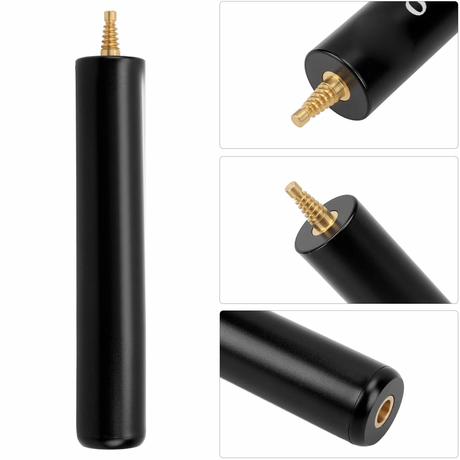 Agatige Prolunga Stecca Biliardo Alluminio 6 Pollici Nero