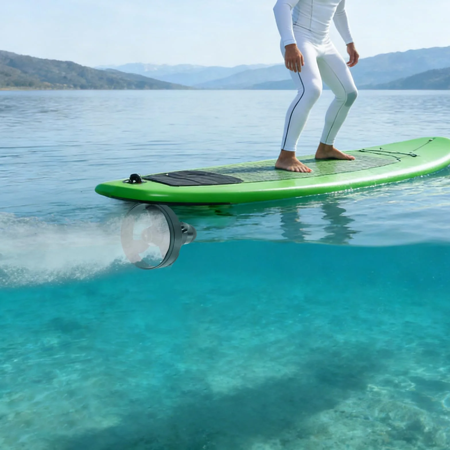 Thruster subacqueo 12 V 288 W 200 kg spinta 4-5 km/h motore elettrico per SUP tavola da surf senza batteria