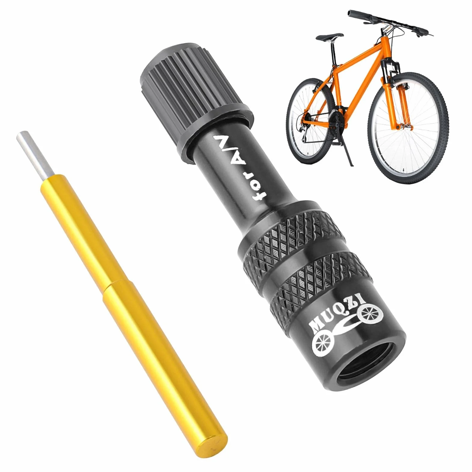 Adattatore Valvola Forcella Bici Pompa Ammortizzatore Convertitore Ugello per Pneumatici