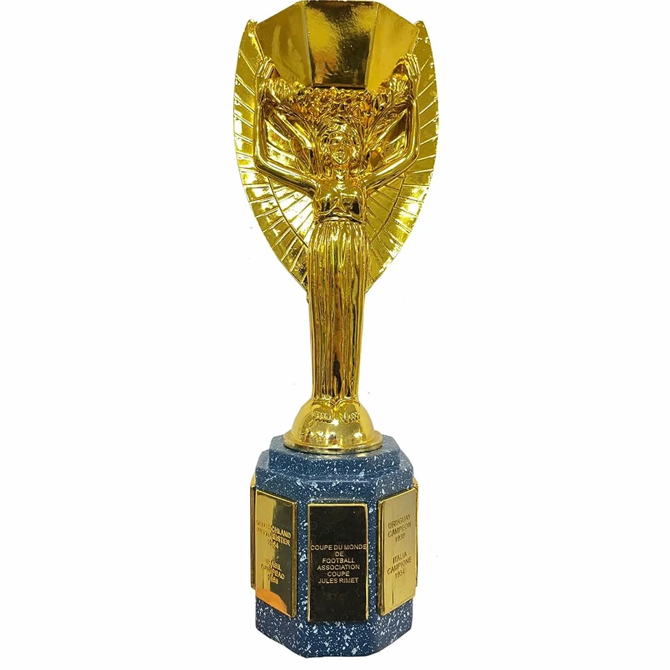 Replica Trofeo Jules Rimet – Coppa del Mondo Souvenir Calcio per Tifosi | Decorazione Regalo per Club, Bar e Scuola