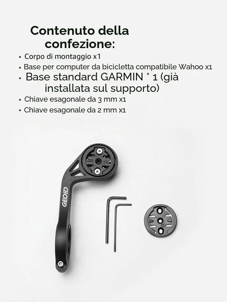 GEOID Supporto Computer da Bici Montatura Anteriore Compatibile Garmin Wahoo Bryton Magene Cycplus CooSpo XOSS GoPro