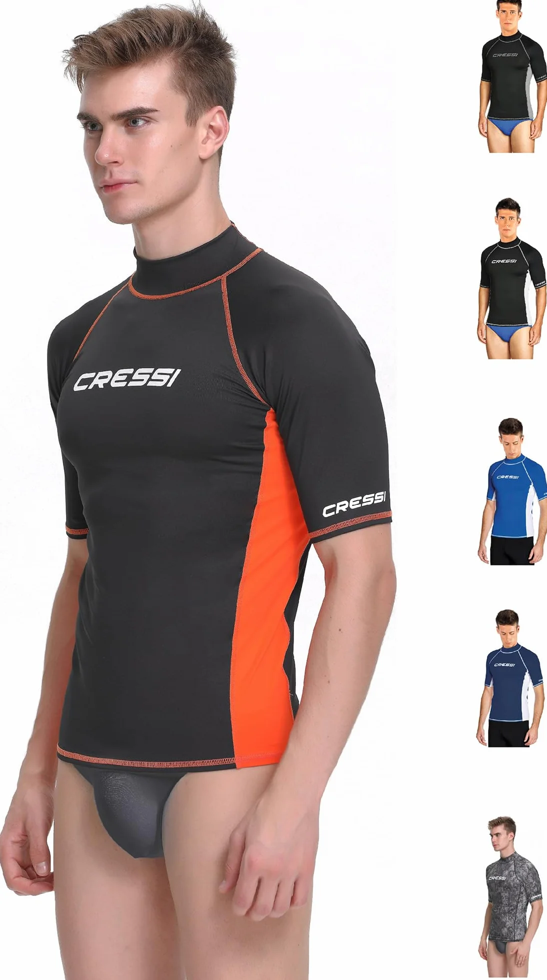 CRESSI Rash Guard Man Short/SL - Maglietta Uomo Manica Corta Antiabrasione UPF 50+