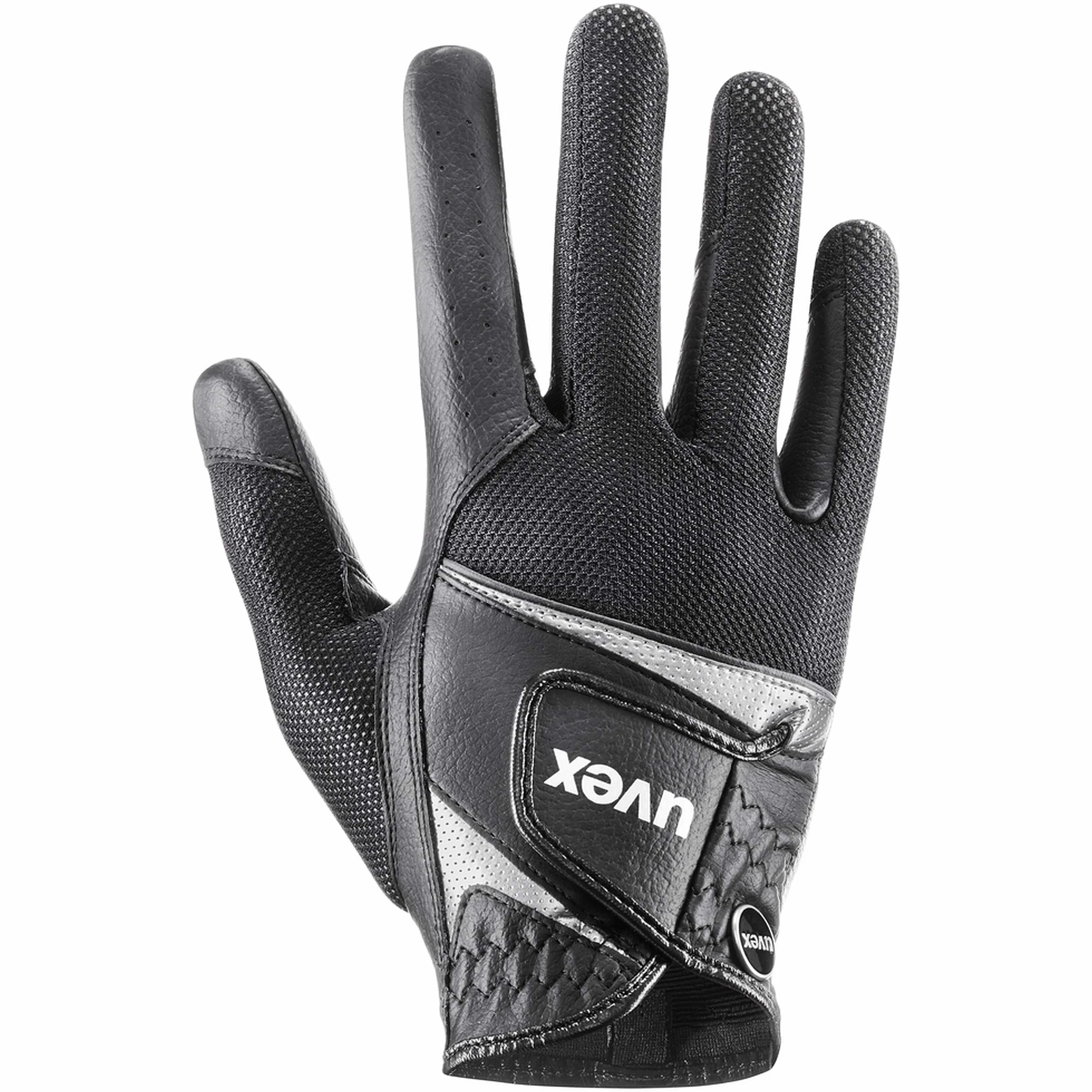 Guanti da Equitazione Uvex Sumair Flessibili Black-Silver 8