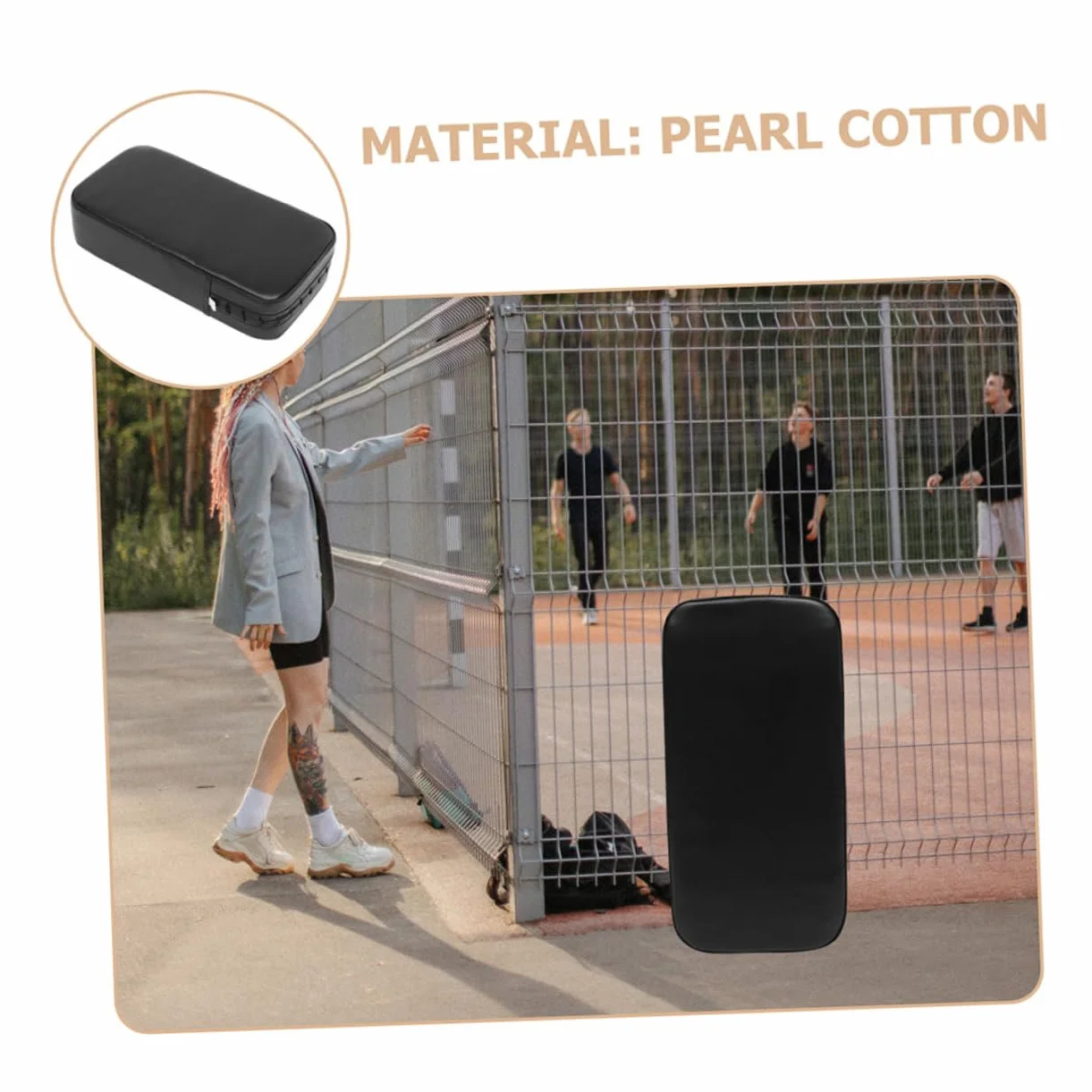 Cuscino in Pu Leather Basket 2 Pezzi Allenamento Nero Stabilità Visione Giovani Giocatori