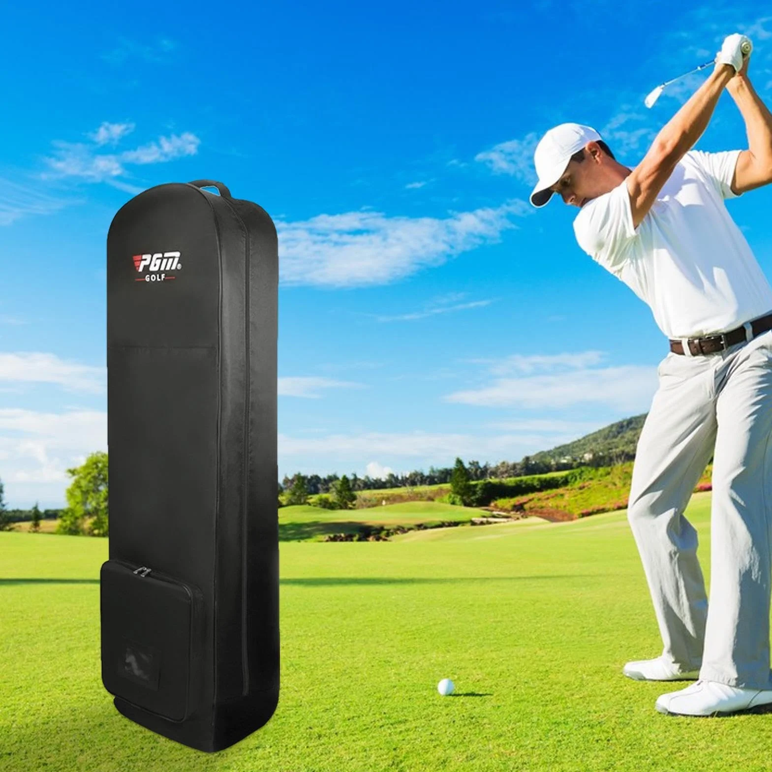 Sacca Da Golf Da Viaggio - Borse Per Aereo Da Golf, Sacca Da Golf Con Ruota Da Viaggio | Da Golf Leggeri E Portatili Pieghevoli Con Maniglia Laterale, Borsa Da Viaggio Da Golf Portatile Faci