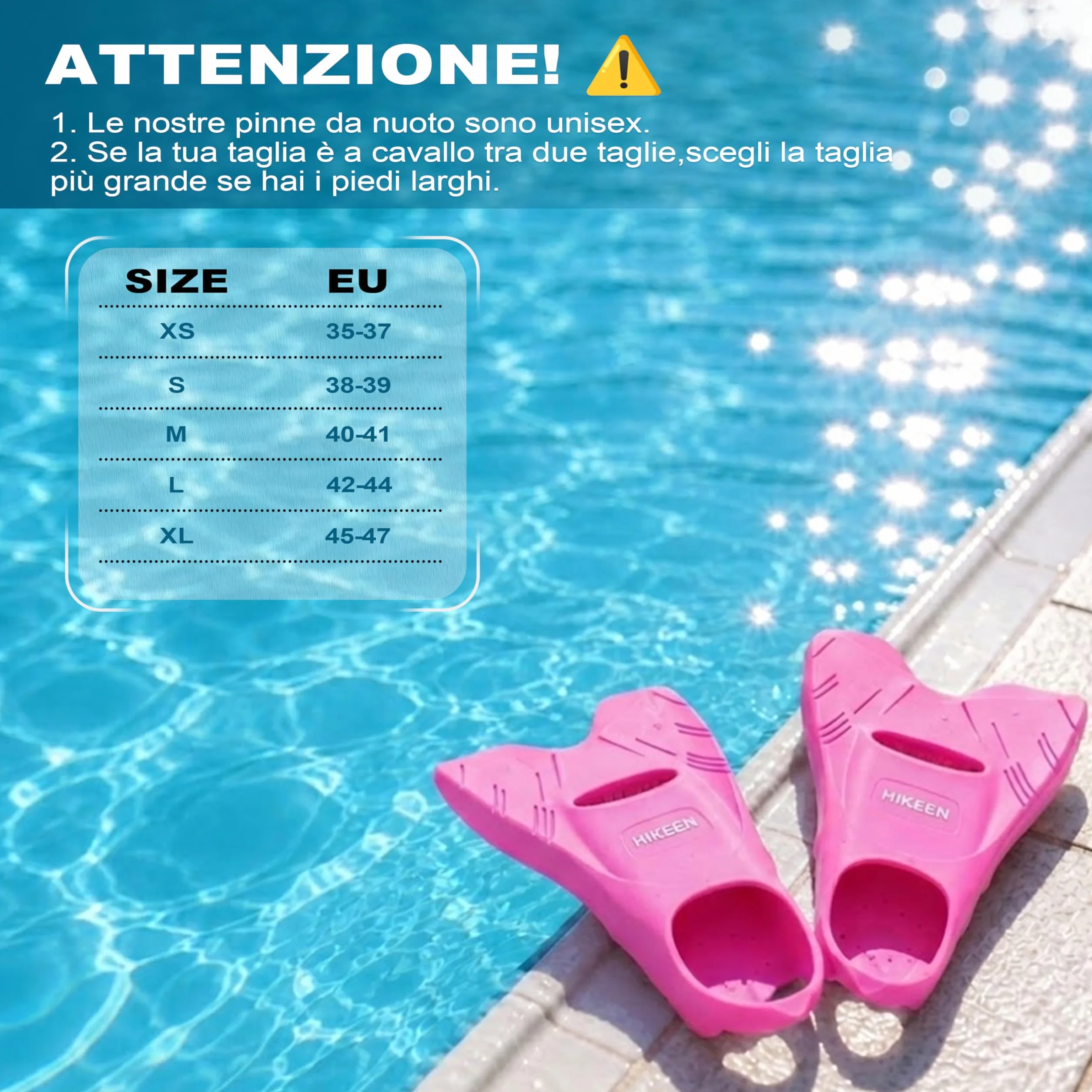 Pinne Corte da Nuoto in Silicone Puro per Snorkeling con Punta Aperta e Borsa a Rete