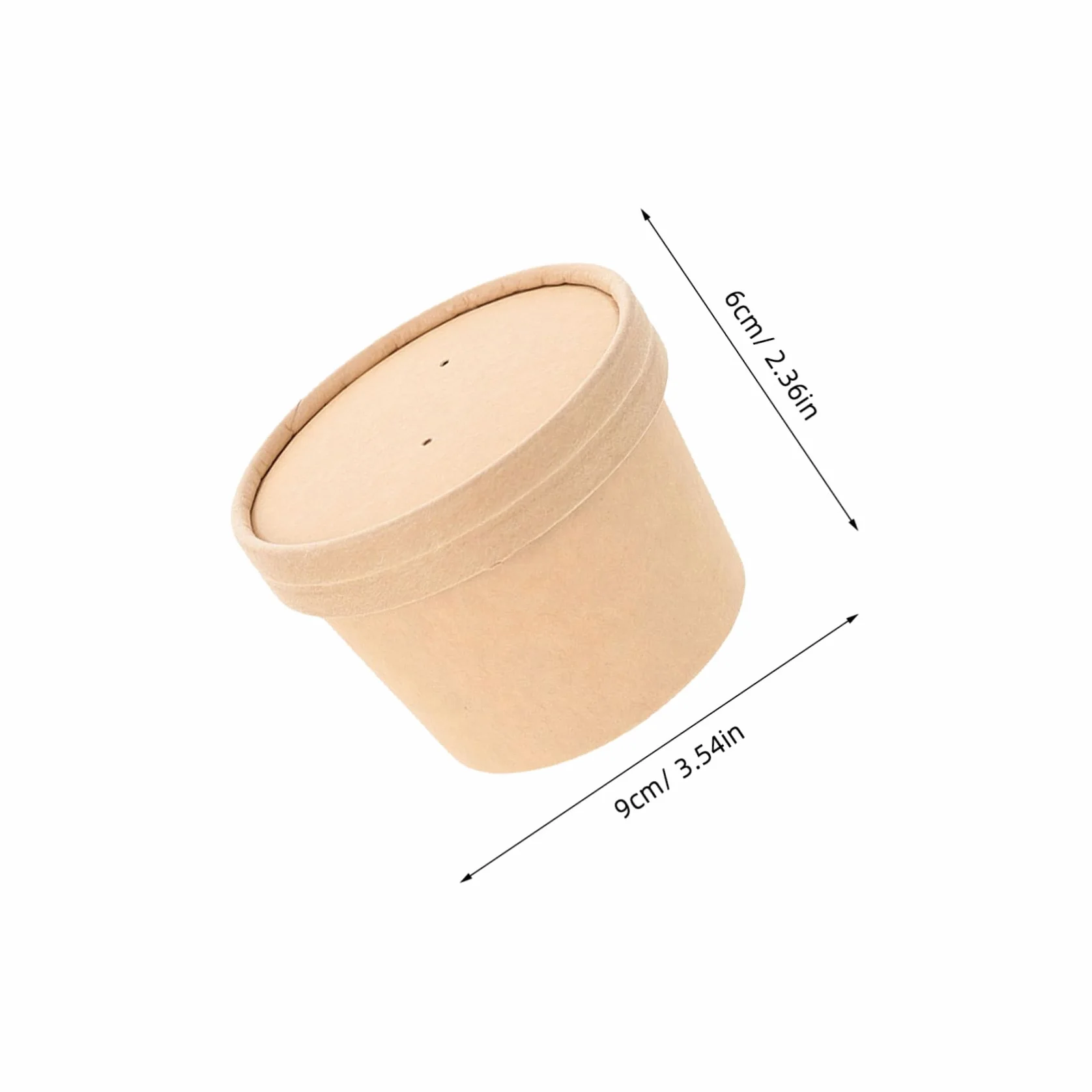 Set da 10 Coppette Gelato Carta 8oz Coperchio, Tazze Monoporzione per Gelati e Snack