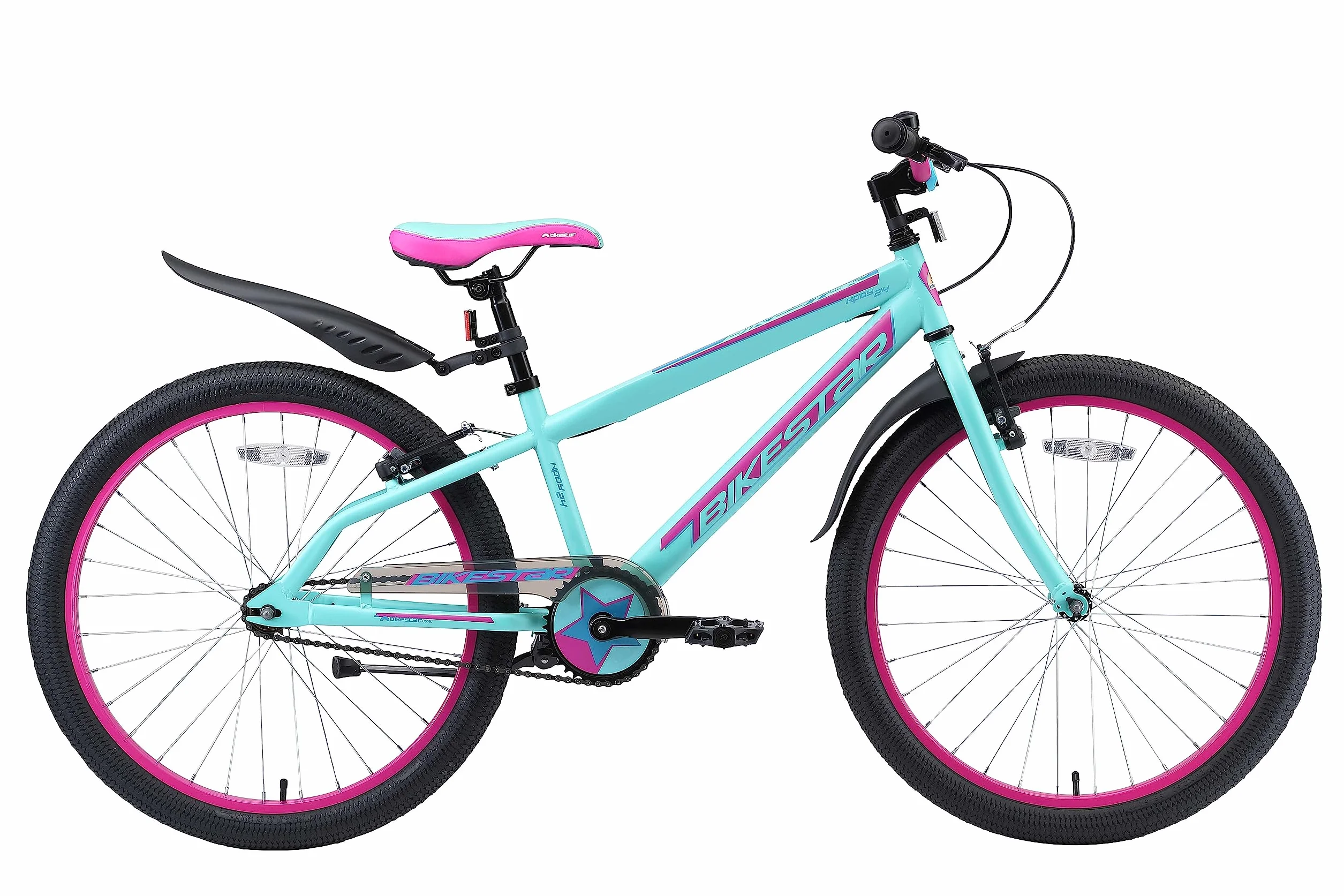 BIKESTAR Bicicletta Bambini 24 Pollici VTT Freno a Pattino e Retropedale