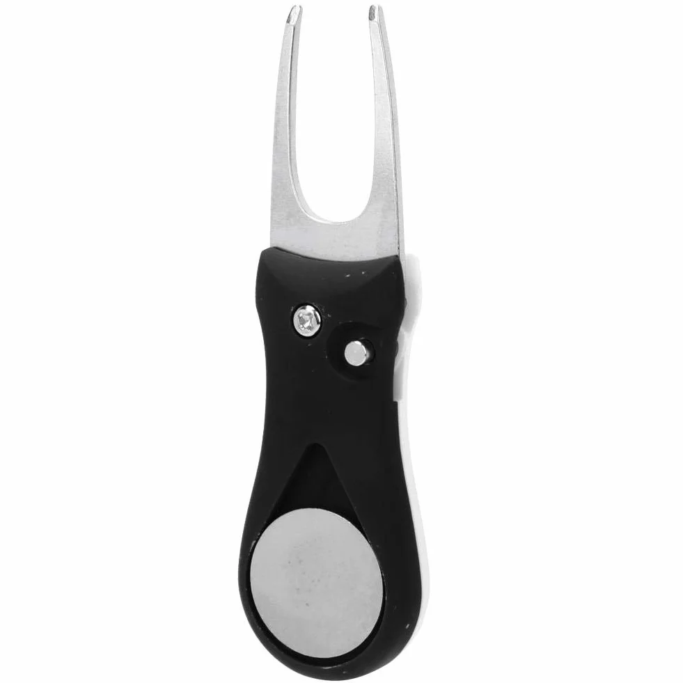 MAGT Forcelle da Golf Strumento di Riparazione Divot 11 x 3,2 x 1,5 cm Acciaio Inossidabile 304 Nero