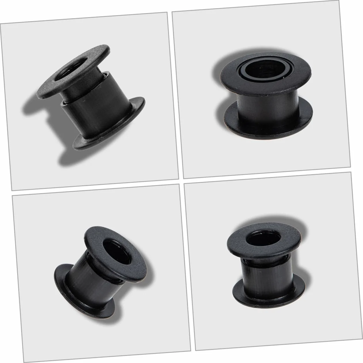 Boccole Calcio Balilla ABS Nero Set 16 Pezzi Foro 12mm Alta Durabilità