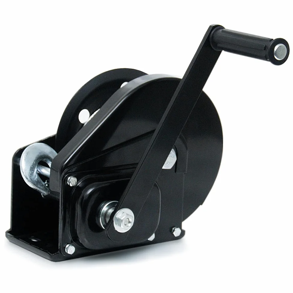 Dragon Winch Argano manuale 1800 lbs / 810 kg con gancio e Cavo in Acciaio 10m per piccole imbarcazioni, moto, veicoli e officina | Verricello manuale con Freno a frizione autofrenante
