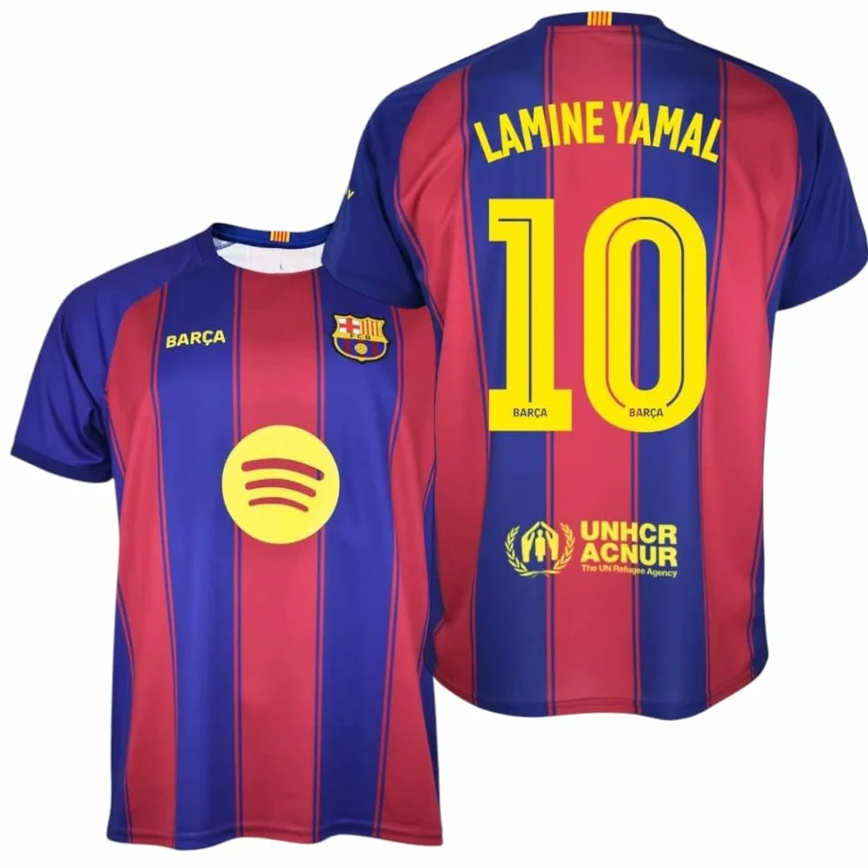 FC Barcelona Maglietta Lamine Yamal 25/26 1ª Attrezzatura Adulti Replica Stadio Nome Dorsal Barça