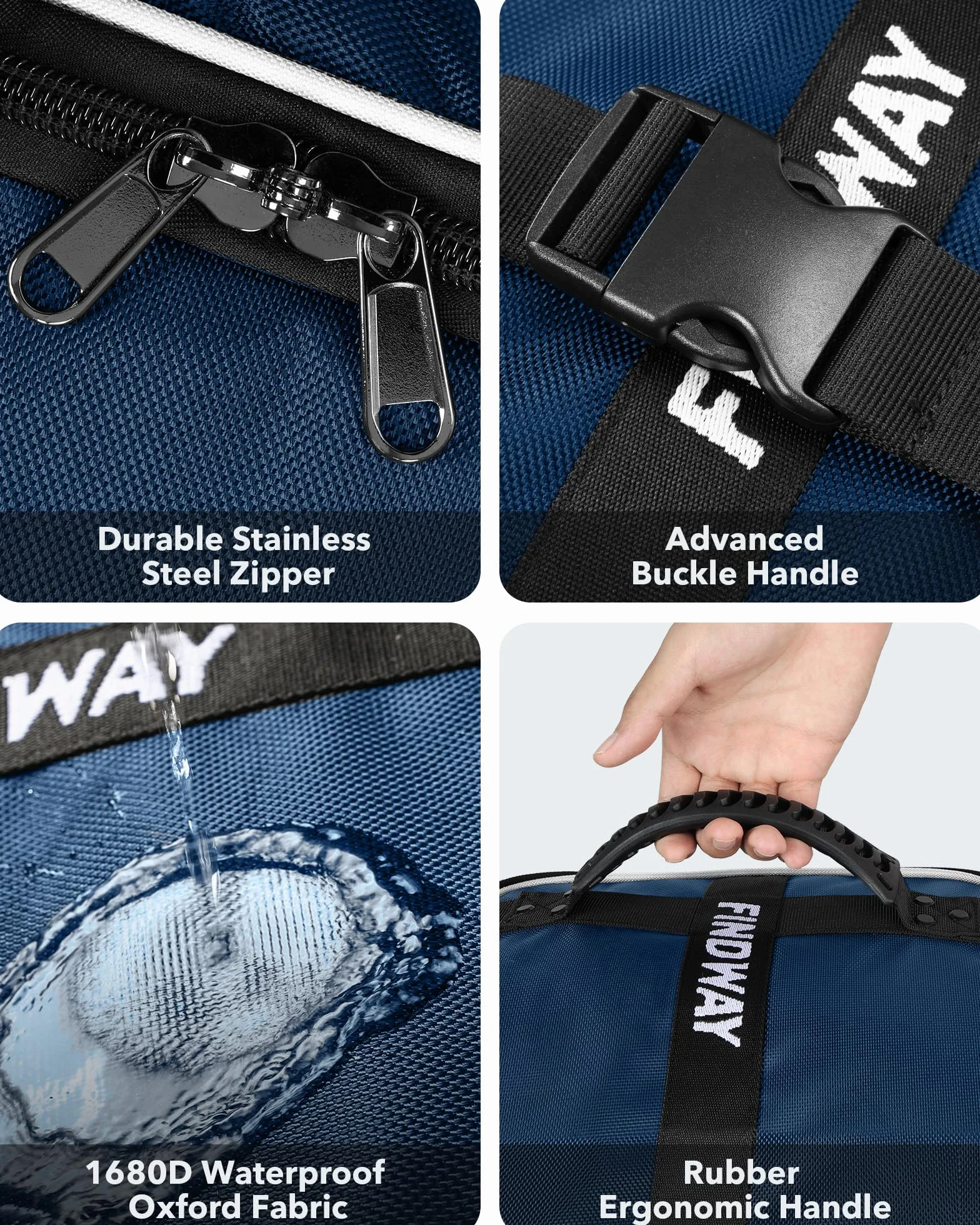 Findway Borsa Viaggio Golf con Cuscinetto Extra Rimovibile, 1680D Heavy Duty Oxford Soft-Sided Resistente All'usura e Impermeabile Custodia da Viaggio