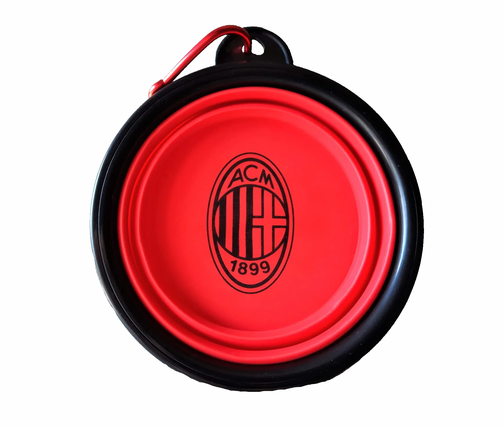 AC Milan Set Ciotola Portatile e Porta Sacchetti Prodotto Ufficiale, Nero