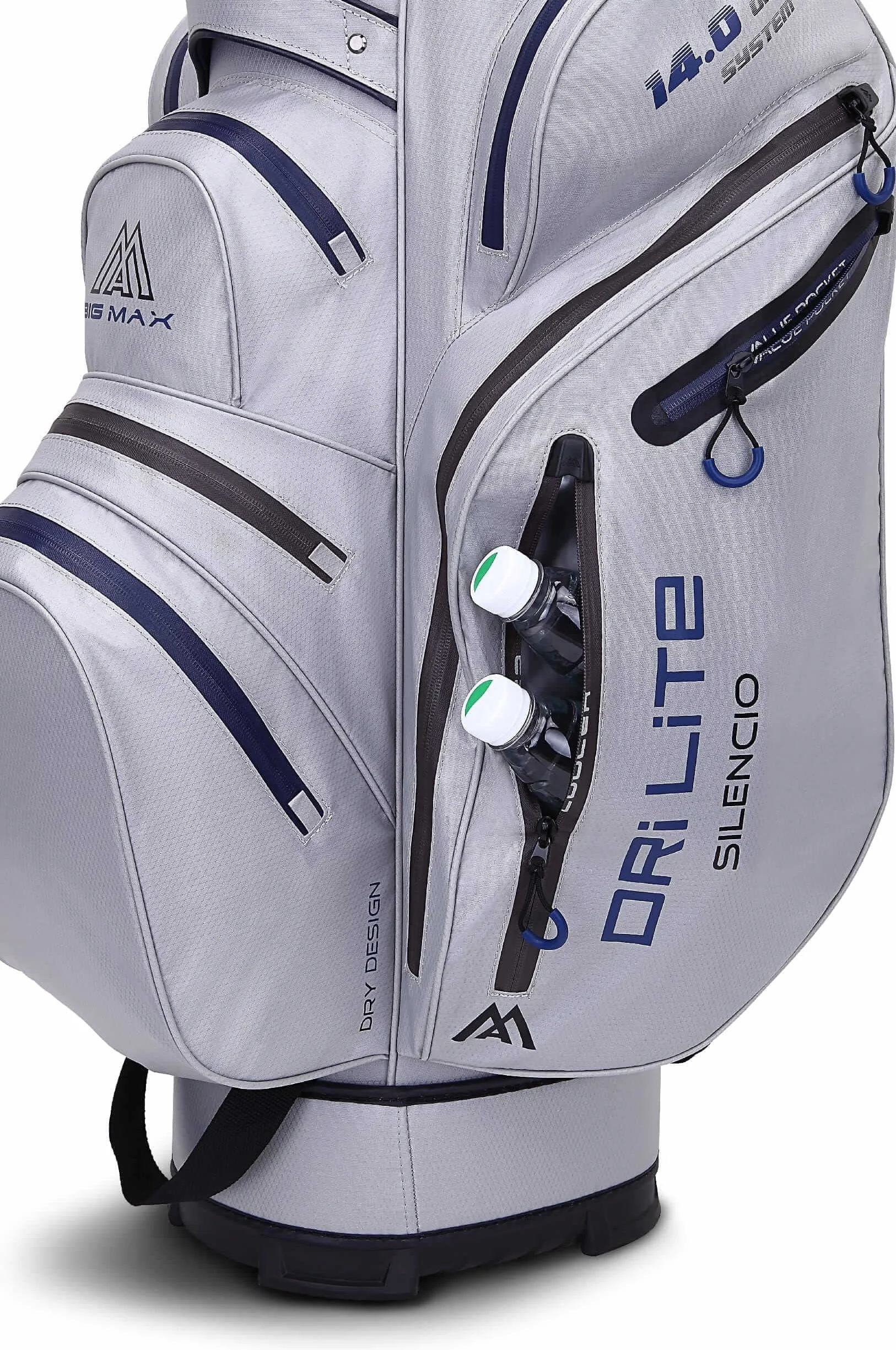 Big Max Dri Lite Silencio 2 Cartbag Borsa da golf impermeabile Argento