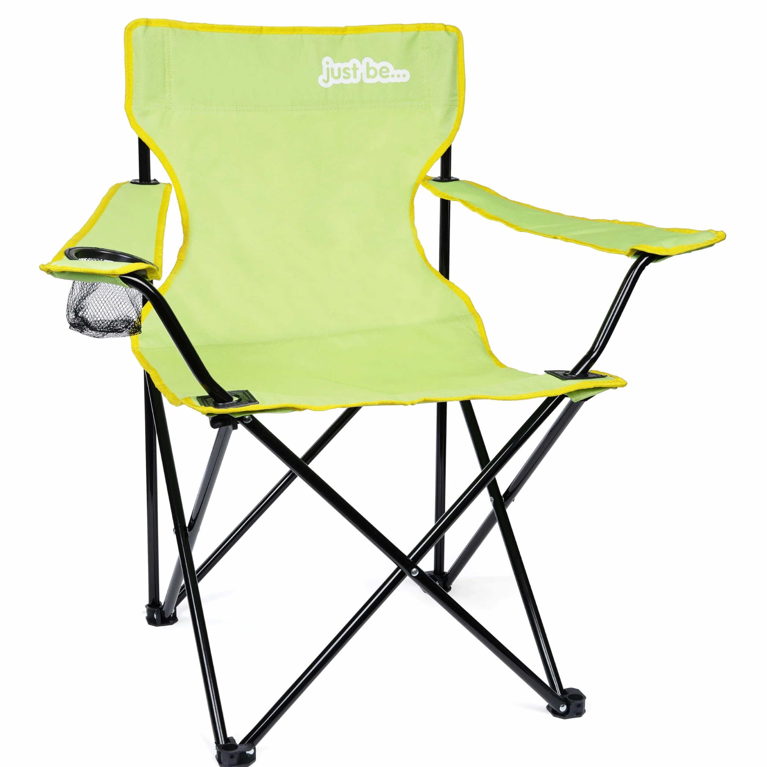 Sedia Pieghevole Campeggio Portatile Leggera con Porta Bottiglie e Braccioli