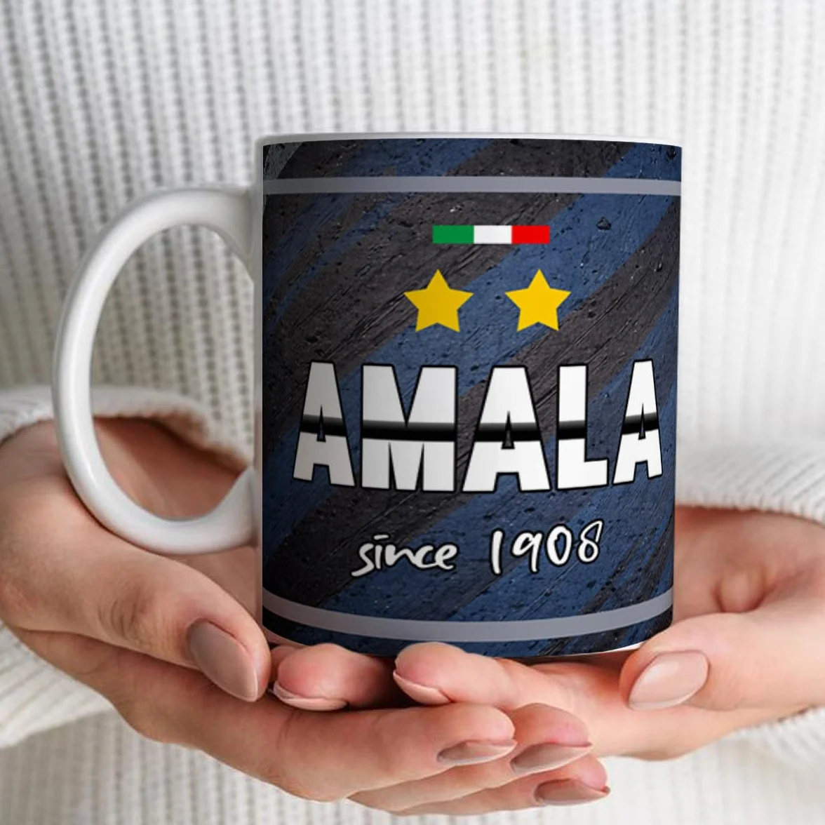 Personalizzata Tazza Inter Ceramica Regalo Tifoso Interista Padre Figlio Figlia Festa del Papà Compleanno Natale