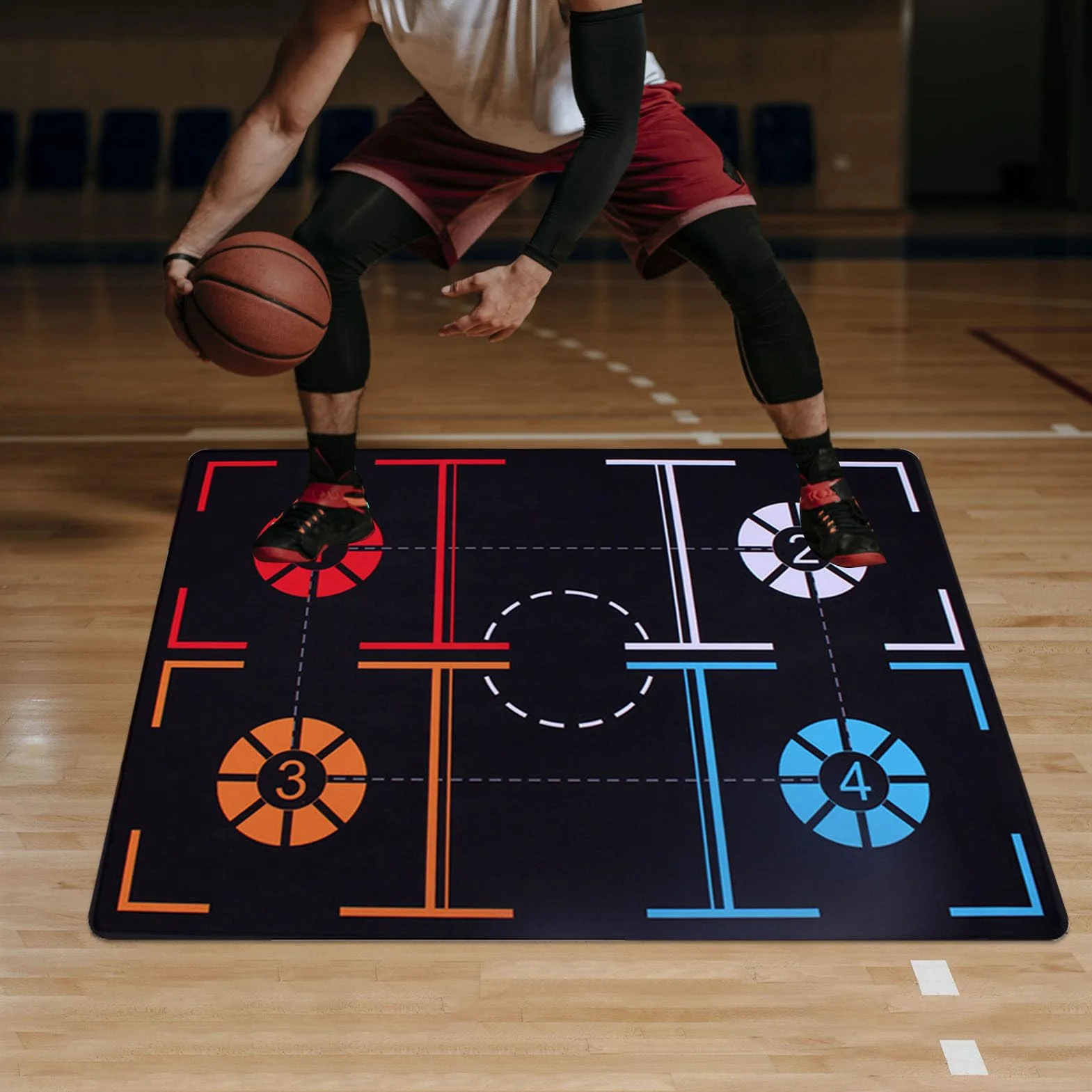Tappeto Allenamento Pallacanestro 119x85cm Antiscivolo Bambini Interni Esterni