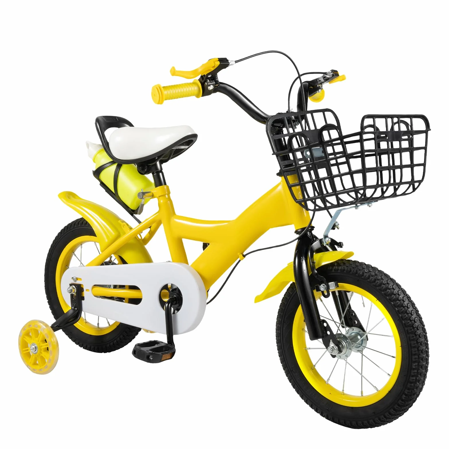 Bicicletta bambini 12 pollici ruote sostegno regolabile altezza cestino campanello