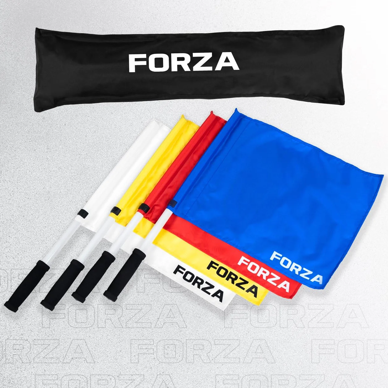 FORZA Bandiere Per Pallanuoto Professionali 4 Pezzi Con Manico Antiscivolo Ad Alta Visibilità