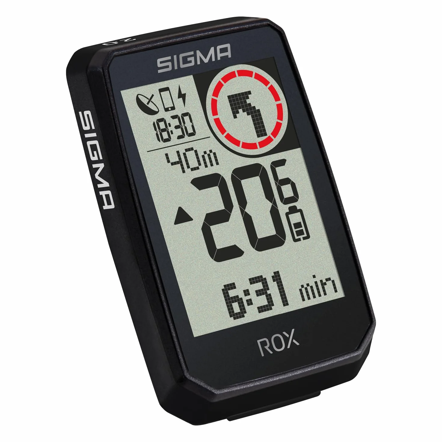 SIGMA ROX 2.0 Endurance Black Computer da bicicletta wireless GPS navigazione 26h Compatibile E-Bike