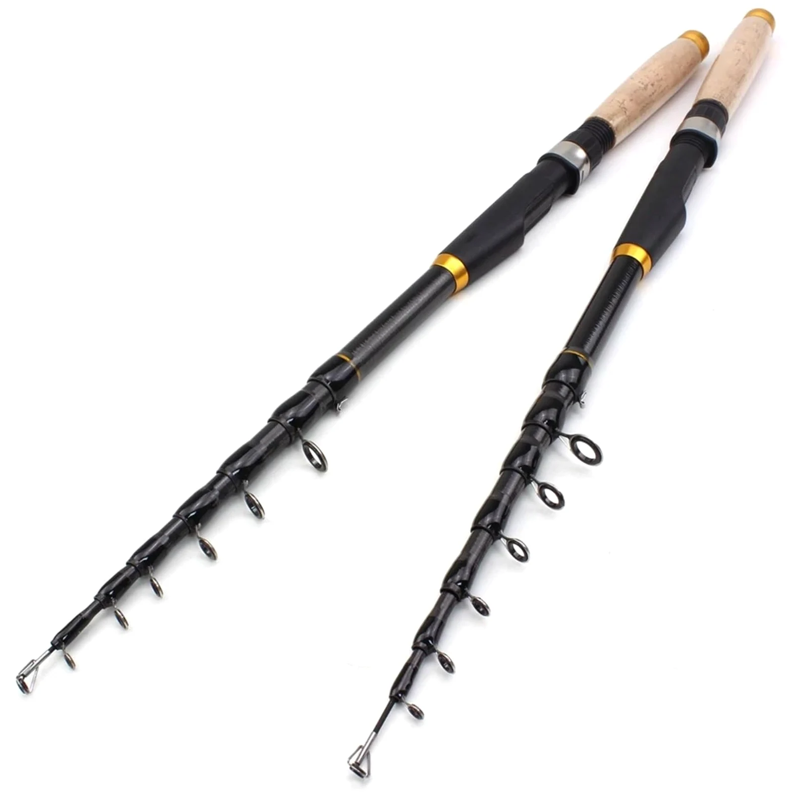 Canna Da Pesca Corta Per Mare Canna da pesca in fibra di carbonio, super corta, tascabile, portatile, canna da pesca telescopica