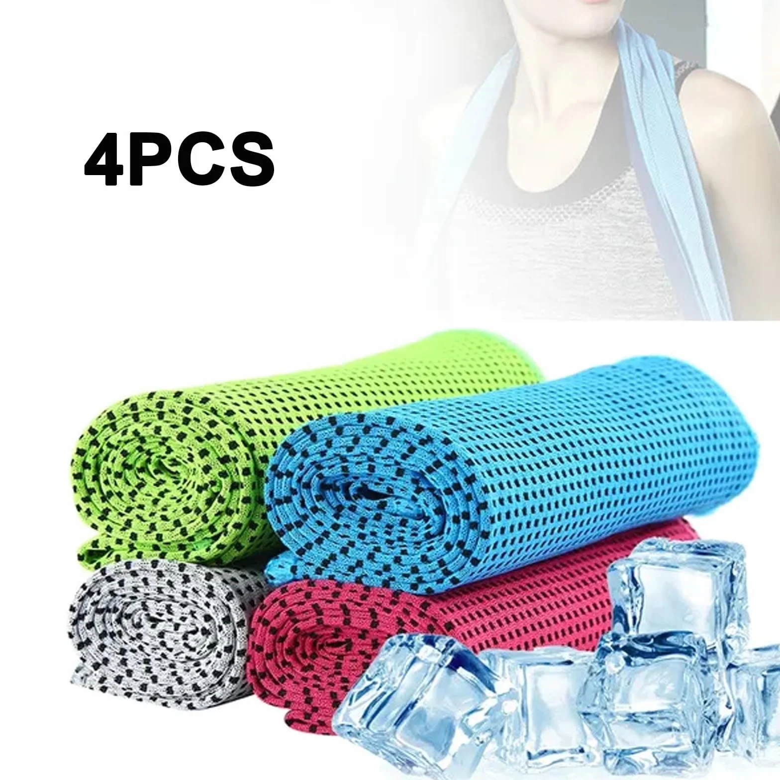 Asciugamani di raffreddamento in microfibra 100x30 cm per sport, golf, yoga, campeggio
